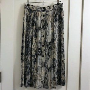 Zara snakeskin print skirt